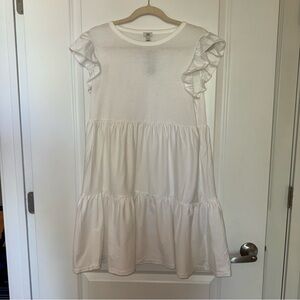 River Island Cream Flutter Sleeve Sundress